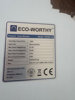 Panel Solar Flexible ECO-WORTHY DE 260 W (2x130)