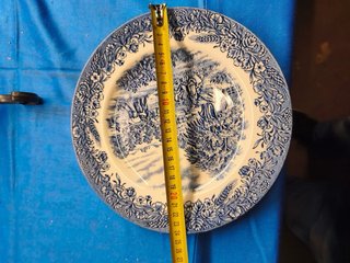 Prato Porcelana Inglesa Azul e Branco