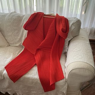 Chaqueta Adolfo Dominguez Crinkle Roja Talla Única