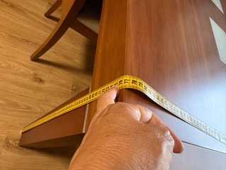 Mesa extensible madera y cristal