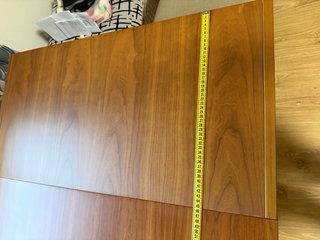 Mesa extensible madera y cristal