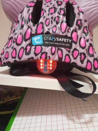 Casco infantil diseño leopardo rosa