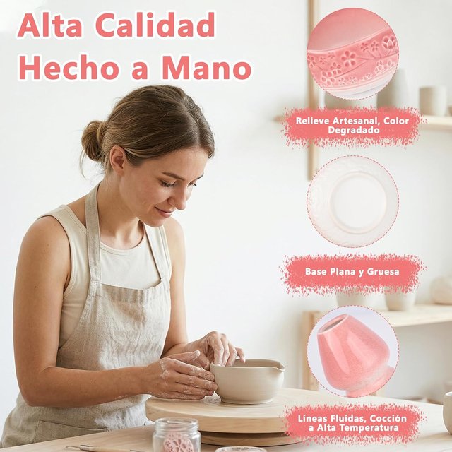 NUEVO - Kit Matcha 8 Piezas Rosa