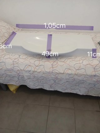 Lavabo de cerámica blanco