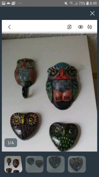 Collezione di gufi decorativi