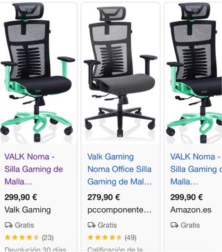 Silla Escritorio Valk Noma Aqua Menthe