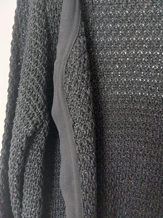 Cárdigan Sfera Negro Calado Talla L