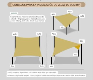 Toldo Vela Impermeable Rectangular 2X3 Metros