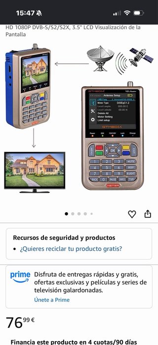 Medidor satélite parabólica