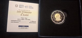 Moneda 2€ Italia 2026 San Francisco Asís PROOF