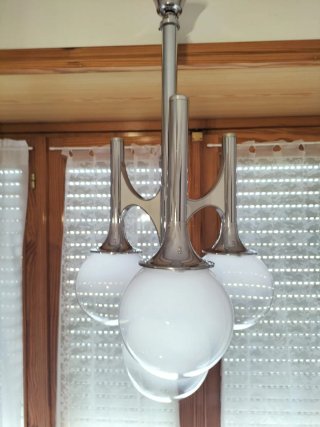Lampadario Space Age 4 globi vintage