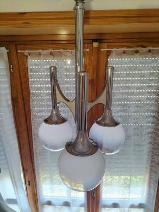 Lampadario Space Age 4 globi vintage
