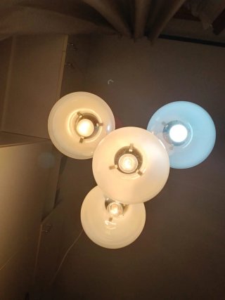 Lampadario Space Age 4 globi vintage
