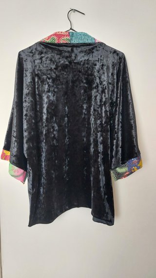 Kimono KALAMI terciopelo negro nuevo con etiqueta