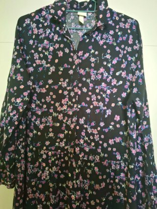 Vestido largo estampado H&M T.XS