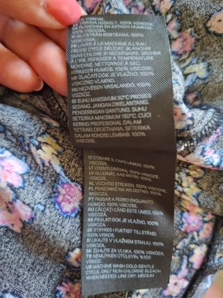 Vestido largo estampado H&M T.XS