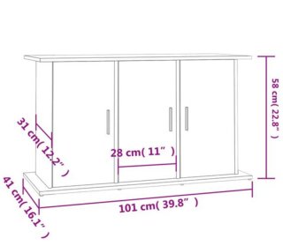 Mueble Acuario Blanco Madera