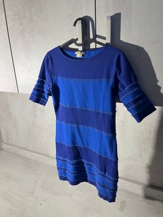 Abito Pinko Maglia Blu Elettrico Taglia M