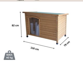 Caseta perro madera grande exterior seminueva