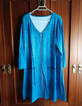 Vestido efecto vaquero