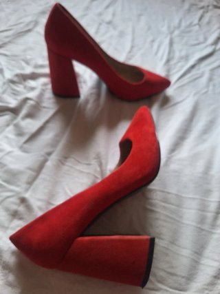 Zapatos tacón rojos Talla 38