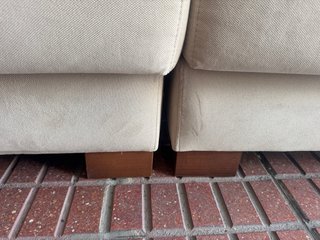 Sofá beige 3 plazas tela