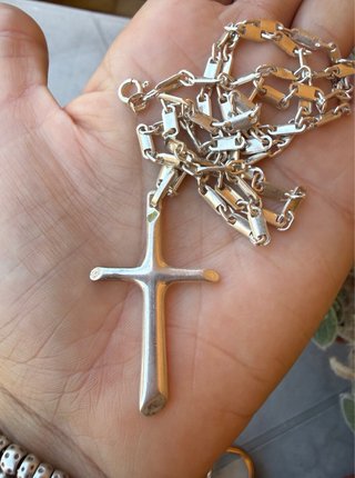 Collana con ciondolo croce argento 925
