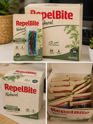 Pulseras Antimosquitos RepelBite  citronela