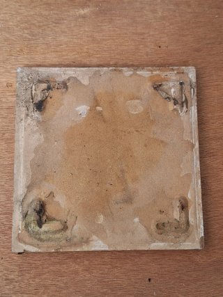 Antiguo azulejo ELMA cardo o alcachofa