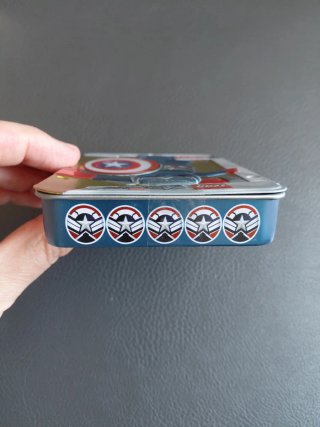 Lego Captain America minifigure scatola danneggiat