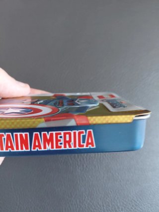 Lego Captain America minifigure scatola danneggiat