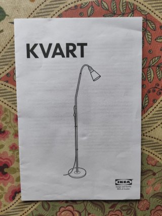 Lámpara de pie Ikea Kvart Metal
