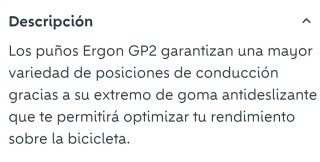 Puños Ergonómicos Ergon GP2 Talla L