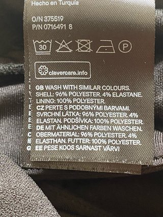Mono H&M Pierna Ancha Negro