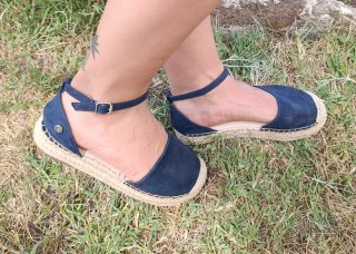 Alpargatas azul Marino con Cuña n°36. Marca Xti