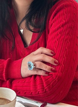 Sortija Tous Maxi Azul Plata