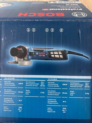 Radial Bosch GWS 19-150 CI 1900W NUEVA