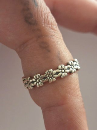 Anillo Sansaru Flores Plata 925 Boho