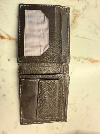 Cartera de cuero Armani marrón