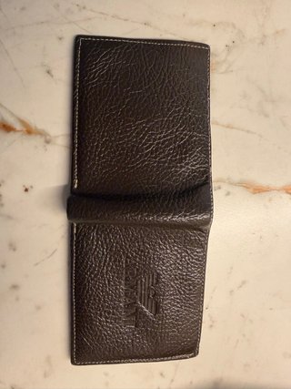 Cartera de cuero Armani marrón
