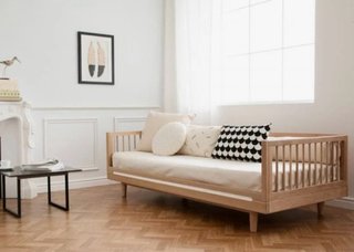 Cama infantil roble macizo natural