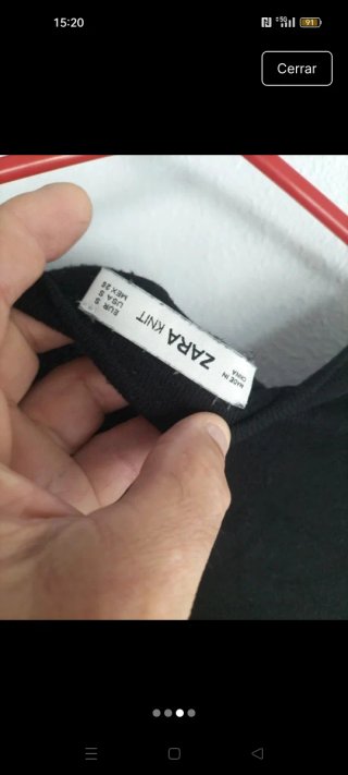 Chaqueta Zara Negra Manga Larga Mujer XS