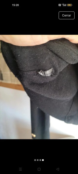 Chaqueta Zara Negra Manga Larga Mujer XS