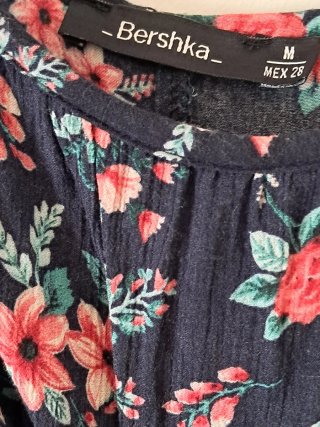 Blusa floral manga 3/4
