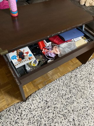 Mesa centro elevable madera