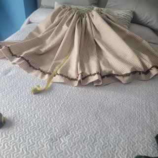 Falda Baile Regional Beige/Marrón Talla Única