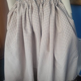Falda Baile Regional Beige/Marrón Talla Única