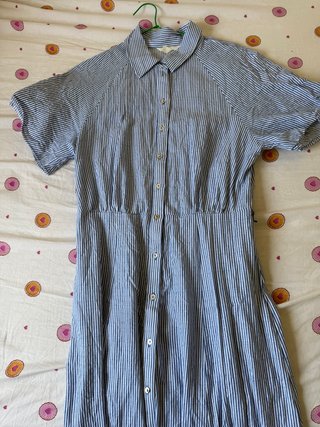 Vestido H&M Rayas Azul Talla M