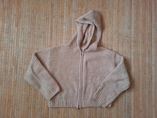 Sudadera de punto con capucha y cremallera