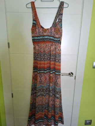Vestido largo estampado T. S/M